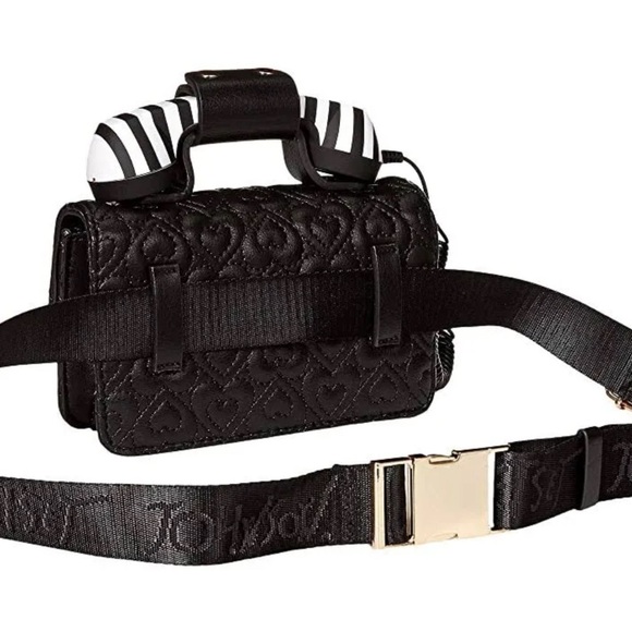 Rare! Betsey Johnson Pocket Dial Phone Belt Bag - Black - - Picture 6 of 10